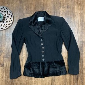 Hugo Buscati Collection Black Blazer Vtg - image 1